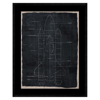 29.5" x 23.5" Rocket Picture Frame Brown - PTM Images