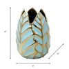 Sagebrook Home Glam Decorative Ceramic Leaf Bud Vase for Room and Office Decor - 4 of 4