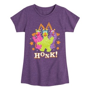 Girls' - Sesame Street - Scribble Honkers Fitted Short Sleeve Graphic T-Shirt - 1 of 4