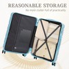 SEVOBAL Luggage 3 in 1 20"/24"/28" 3 pcs/set in ABS Spinner Wheel Luggage, Carry on Suitcase, Combination Lock, Blue, 14.5"*9"*22.2" - 4 of 4