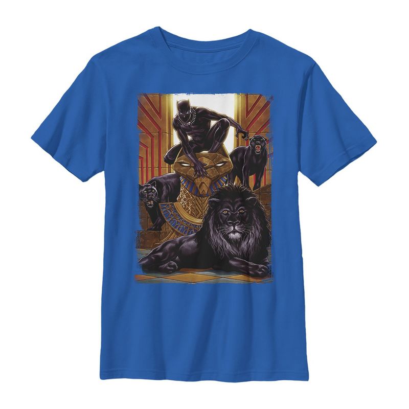 Boy's Marvel Black Panther Jungle Cats T-Shirt, 1 of 5