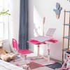 Runesay Kids Drafting Table Desk Set with Adjustable Height, LED Light and Bookstand - 2 of 4