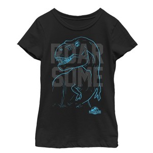 Girl's Jurassic World Roarsome Outline T-Shirt - 1 of 3