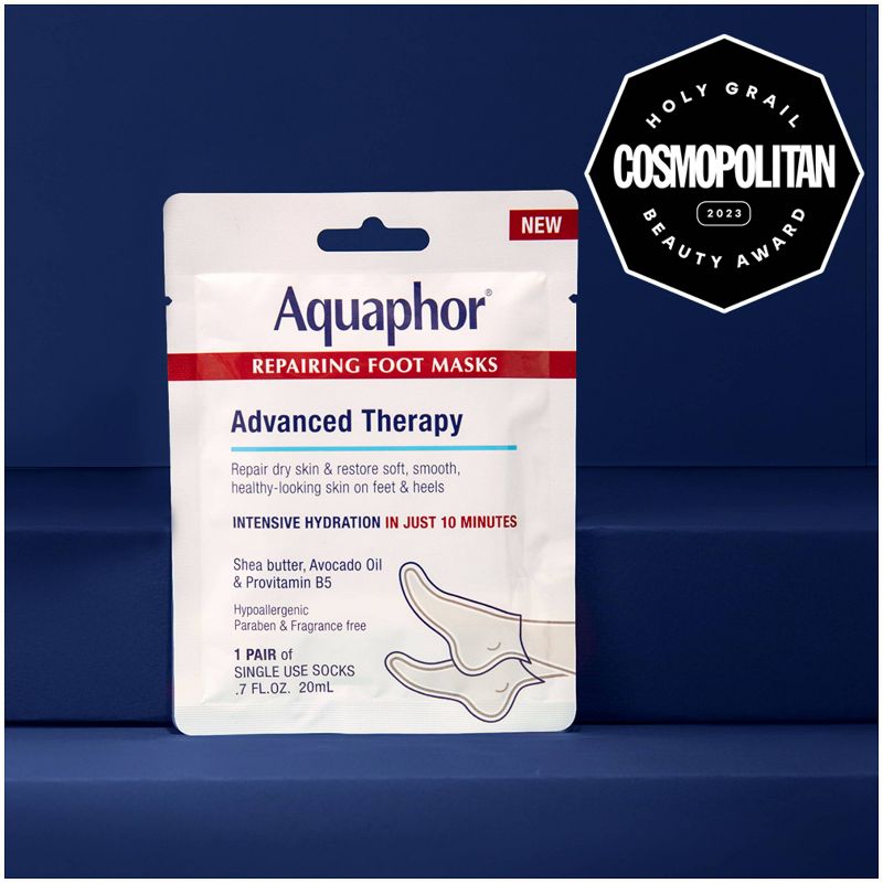 Aquaphor Advanced Therapy Repairing Foot Mask - 0.7 fl oz, 4 of 14