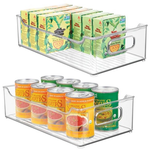 MDesign Plastic Kitchen Pantry/Cabinet Storage Bin w/Handles - 8