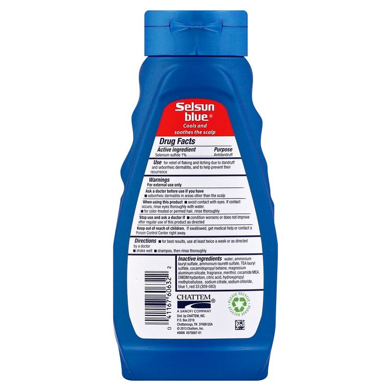 Selsun Blue Medicated with Menthol Dandruff Shampoo - 11 fl oz, 3 of 9