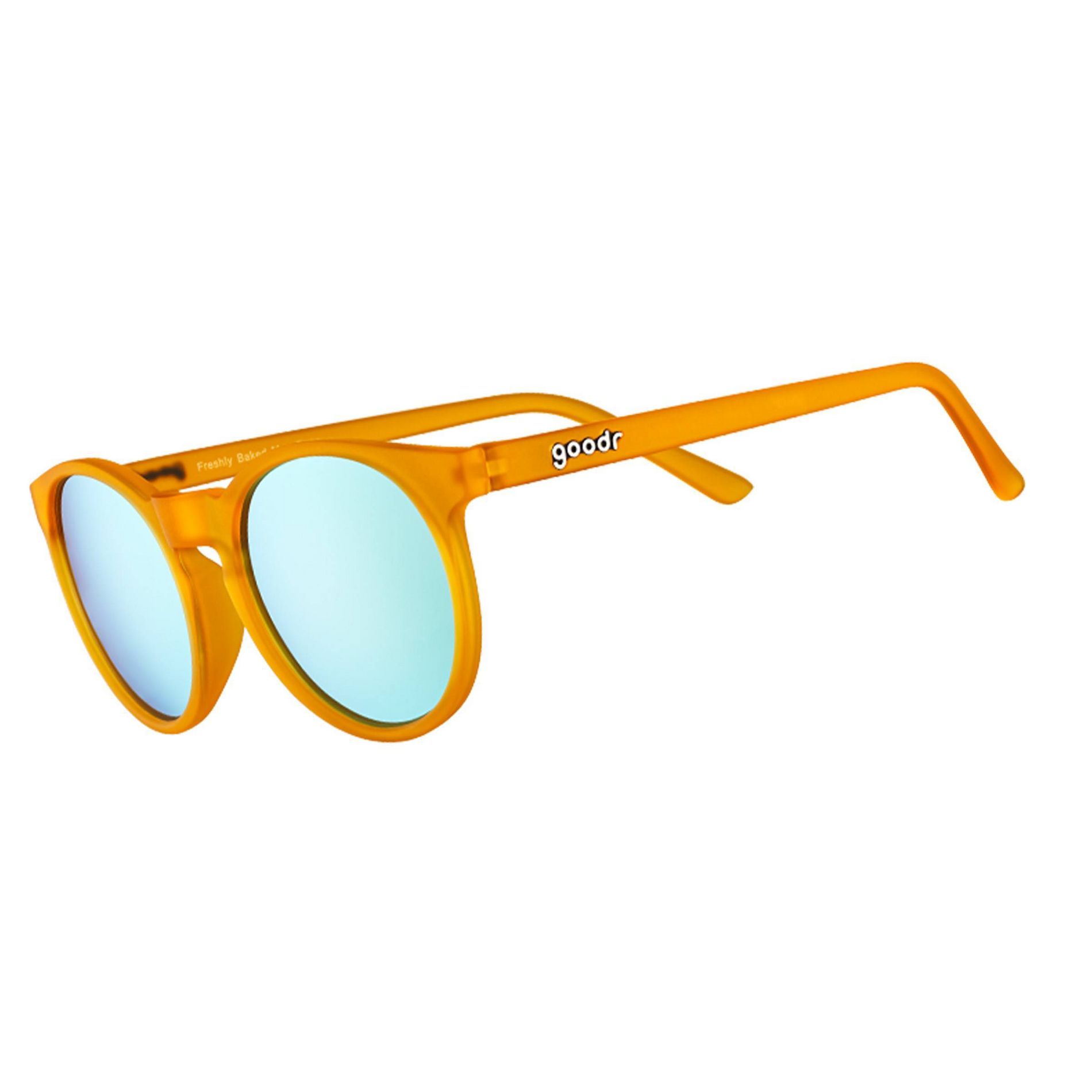goodr Adult Freshly Baked Man Buns Plastic Round Sunglasses - Orange