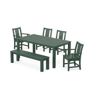 POLYWOOD 6pc Prairie Parsons Outdoor Patio Dining Set with Bench - 1 of 1