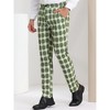 INSPIRE CHIC Men's Casual Flat Front Stretch Business Plaid Pattern Pants - 2 of 4
