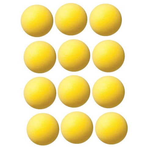 Champion Sports Uncoated Regular Density Foam Ball, 4, Yellow, Pack Of 12  : Target