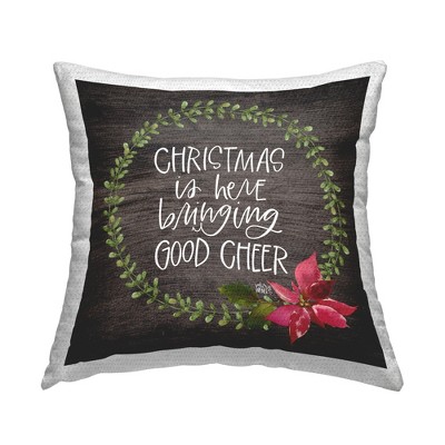 Stupell Industries Christmas Bringing Good Cheer Poinsettia