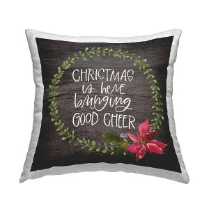 Stupell Industries Christmas Bringing Good Cheer Poinsettia - 1 of 3