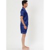Lars Amadeus Men's Short Sleeves Top and Pants Summer Satin Pajama Sets 2 Pack - 3 of 4
