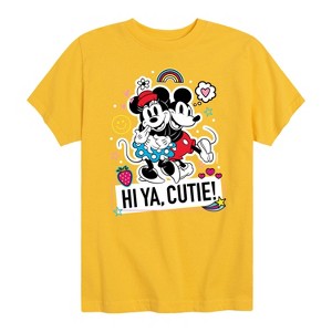 Boys' - Disney - Mickey Minnie Hi Ya Cutie Short Sleeve Graphic T-Shirt - 1 of 4