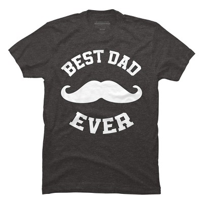 Men's Design By Humans Best Dad Ever Mustache By sukhendu12 T-Shirt