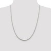 Black Bow Jewelry 3.75mm Sterling Silver Diamond Cut Solid Spiga Chain Necklace - 3 of 4