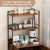 homfan Cat Litter Box Enclosure with platform-3-Tier Cabinet Hides Litter Box, 150lb Capacity - 3 of 4