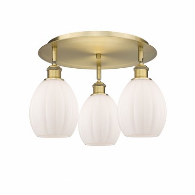 Eaton - 3 Light Flush Mount In Industrial Style-10.5 Inches Tall and 17.25 Inches Wide