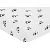 Sweet Jojo Designs Gender Neutral Baby Fitted Crib Sheet Boho Rainbow White and Black - 3 of 4