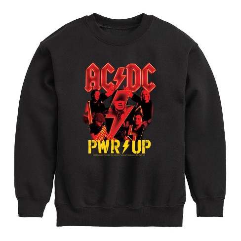 Kids ACDC Power Up Fleece Pullover Sweatshirt Black S