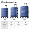 SKONYON 3 Piece Hardshell Luggage Sets Checked Spinner PC & ABS Luggage Set with YKK Zipper and TSA Lock - 3 of 4