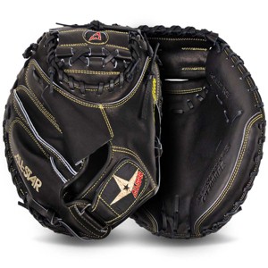 All Star Pro Elite Solid Black Series 33.5" Baseball Catcher's Mitt - 1 of 4
