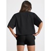 Oversized Tops for Women Summer T Shirts Plus Size Workout Tops Short Sleeve Crewneck Tunic Blouses Beach Vacation Gym - 4 of 4