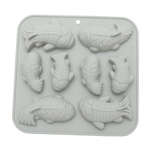 Unique Bargains Candy Mould 8-Cavity Koi Fish Candy Mould Hand Wash 6.38"x6.18"x0.94" 1 Pc - 1 of 4
