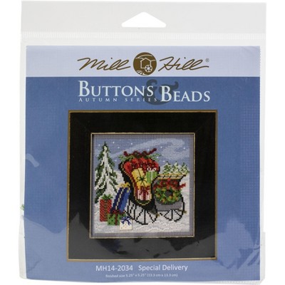 Mill Hill Buttons & Beads Counted Cross Stitch Kit 5"X5"-Special Delivery (14 Count)