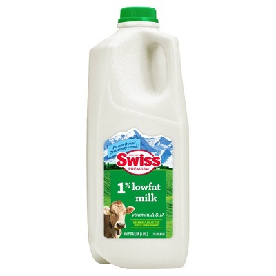 Swiss Premium 1% Lowfat Milk - 0.5gal
