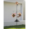 VEVOR 4-Hook Wild Bird Feeder Stand Pole, 92 Inch Bird Feeding Station Kit,31/32 in Diameter Bird House Hanging Hooks with Squirrel Guard Baffle,Black - 2 of 4
