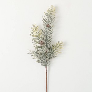 28"H Sullivans Artificial Christmas Snowy Green Yellow Pine Spray, Indoor Christmas Decor - 1 of 3