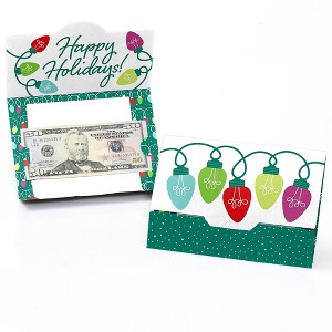Big Dot of Happiness Christmas Light Bulbs - Holiday Party Money and Gift Card Holders - Set of 8 - 1 of 4