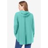 Woman Within Plus Size Pleat-Back Swing Hoodie Sweatshirt - 3 of 4