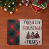 Unique Bargains Christmas Place Mats Plaid Linen Red Green Beige White 13"x17.7" 2 Pcs - 2 of 4