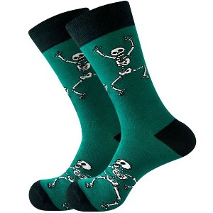 Dancing Skeleton Socks (Men's Sizes Adult Large) from the Sock Panda - 1 of 4