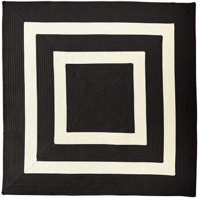 Colonial Mills La Playa - Black & White 3 Ft square Square Rug Indoor/Outdoor 100% Polypropylene