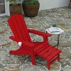 Merrick Lane Adirondack Chair with Cup Holder and Pull Out Ottoman, All-Weather HDPE Indoor/Outdoor Lounge Chair - 4 of 4