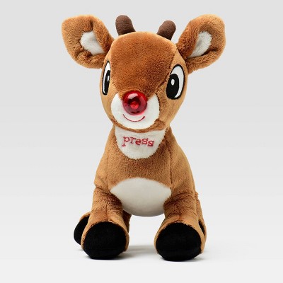 and Movement Music Rudolph The Red-Nosed Reindeer Animated Plush Toy with Light-Up Nose