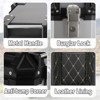 100L Motorbike Top Case, Aluminum Waterproof Top Box for Motorcycle, Helmet Luggage Storage Rear Tour Box with Security Lock, Black/Silver - 2 of 4