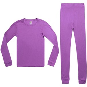Just Love Girls Solid Pajama Sets - Snug Fitting Ribbed PJ Tops & Bottoms for Girls - 1 of 1