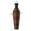 Grungis Large Standing Flower Vase 39",Modern 2-Tone Brown Finish, Elegant Freestanding Floor Vase for Home Decor,Black+Gray - 3 of 4