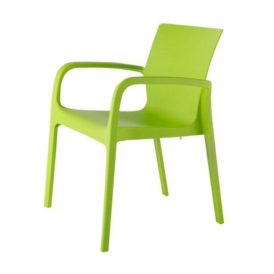 Alissa Green Stackable Resin Patio Dining Armchair Set
