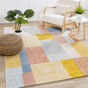 Rug Branch Contemporary Geometric Yellow Indoor Area Rug - 1 of 4