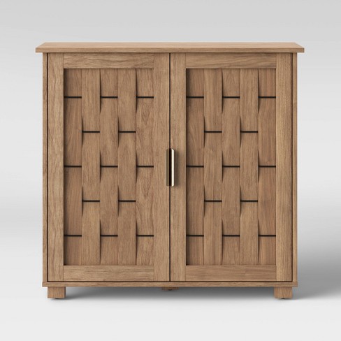 2 Door Woven Cabinet Natural - Threshold™