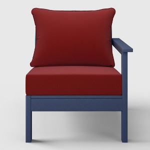 WestinTrends  Avalon Outdoor Patio HDPE Right Arm Facing Sectional Corner Club Chair with Patio Cushions - 1 of 4