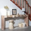 Bella Depot 71" Rustic Wood Console Table with Step-Block Design - 3 of 4