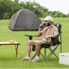 VEVOR Camping Folding Chair for Adults, Portable Heavy Duty Outdoor Quad Lumbar Back Padded Arm Chairs with Side Pockets, Cup Holder and Cooler Bag - 2 of 4