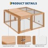 Folding Chicken Coop & Rabbit Hutch, Portable Chicken Cage Pens with Top & Side Opening Doors, Small Animal Playpen, No Assembly Required - 4 of 4