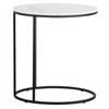 Black Bronze Side Table with Faux Marble Top - Henn&Hart - 3 of 4